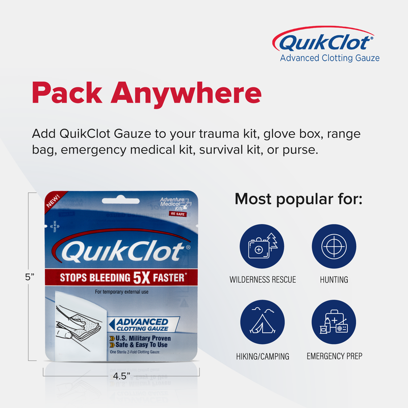 QuikClot Gauze 3" x 2&