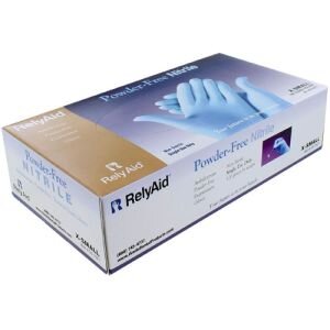 RelyAid Nitrile Exam Gloves - EXTRA LARGE - Box of 100