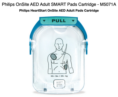 Philips HeartStart OnSite, Home, HS1 AED Adult SMART Pads Cartridge Replacement M5071A