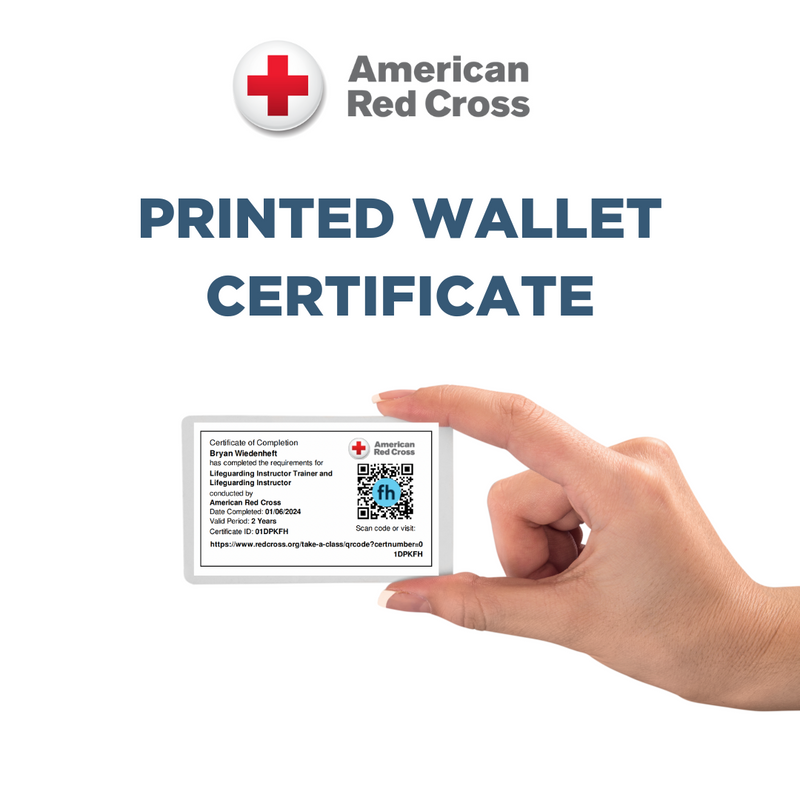 Printed American Red Cross Wallet Certificate