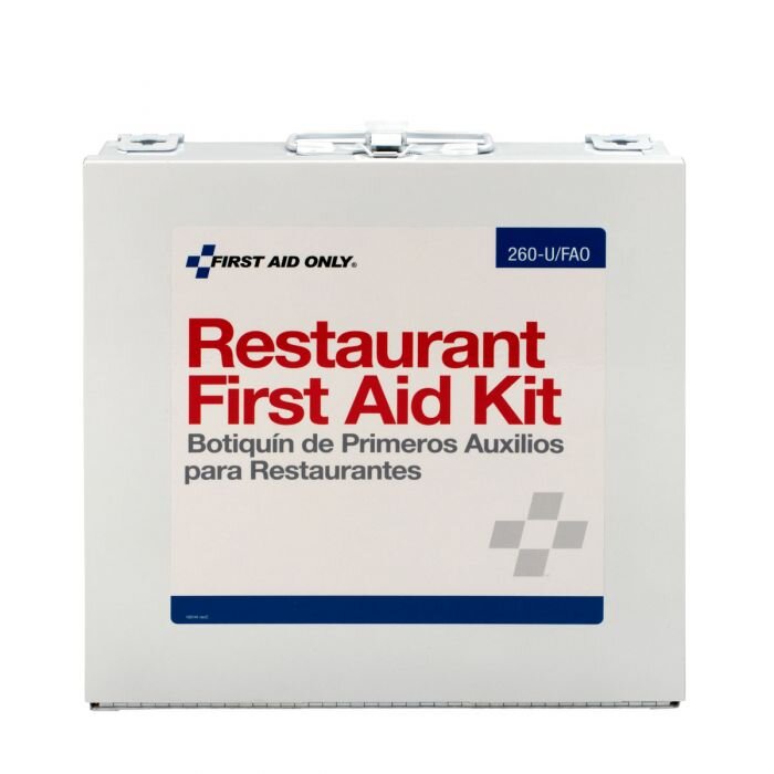 75 Person Restaurant First Aid Kit, Metal Case