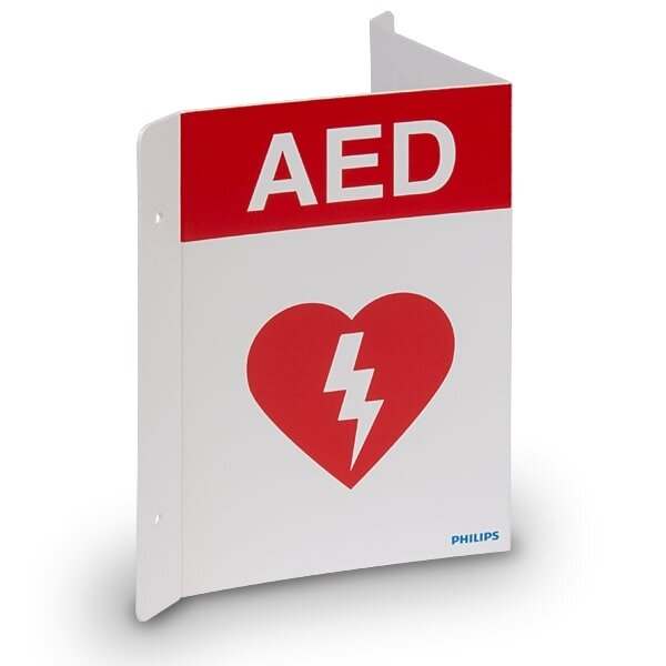 Philips Flexible AED Wall Sign- Red